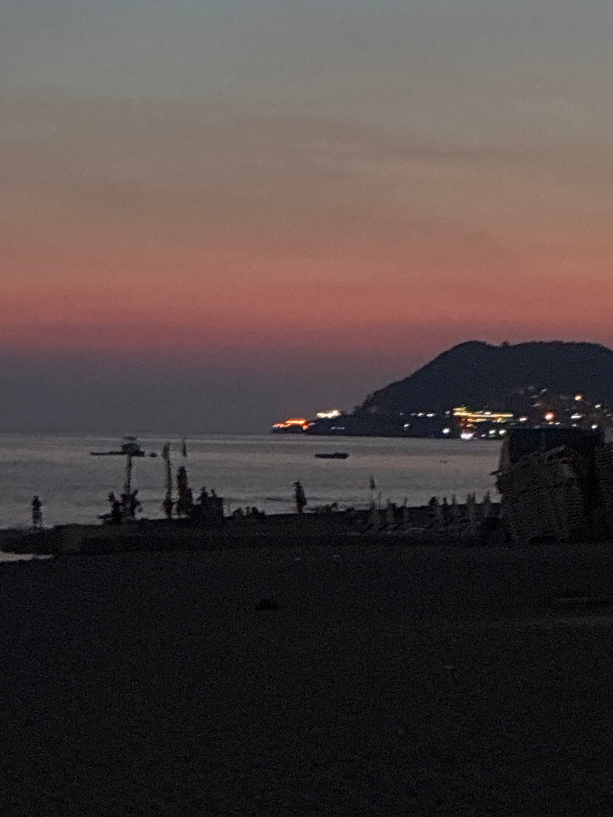 Sunset to nightfall at Alanya's Cleopatra Beach