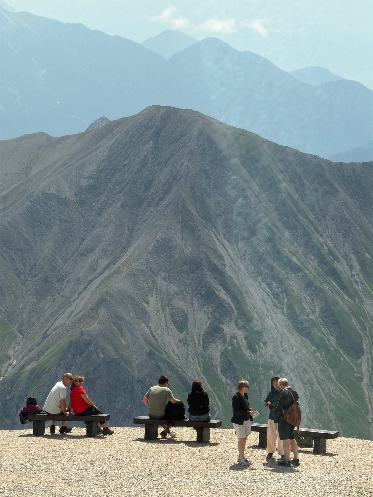 Morning stop on a rocky Bavarian Alps overlook