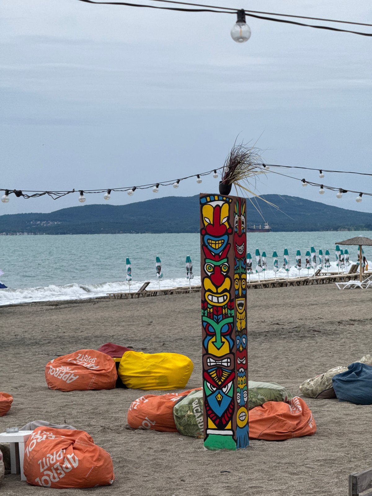 Morning beach scenes documented in Burgas, Bulgaria