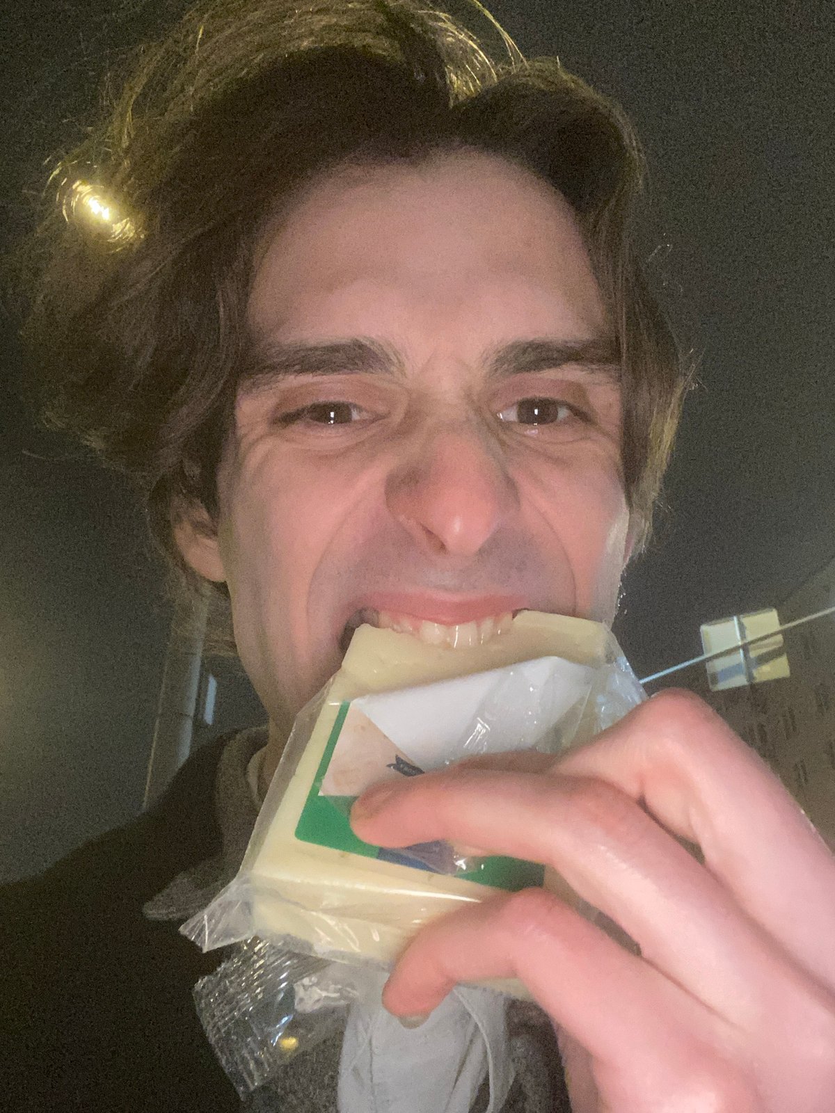 Man Takes Selfie With Cheese Block In Mouth, Moscow