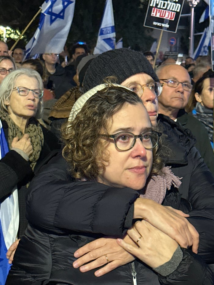 Multiple demonstrations and gatherings occur across Tel Aviv
