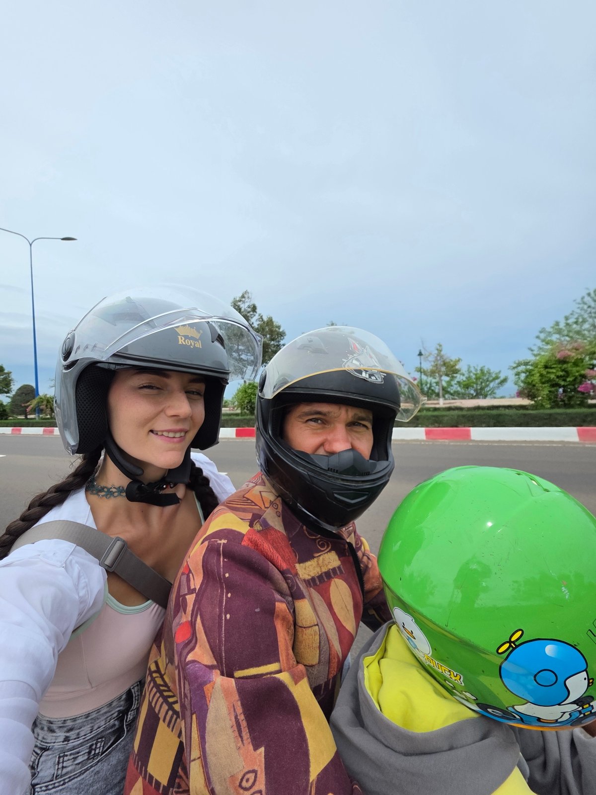 Morning motorcycle riders spotted in Phu Thuy Ward, Vietnam