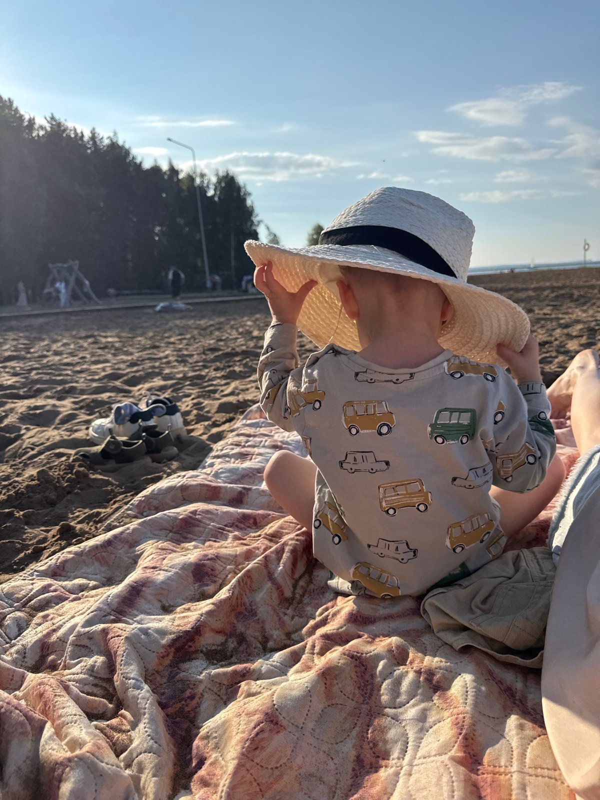 Summer day at Chaikovsky's riverside beach, July 2026