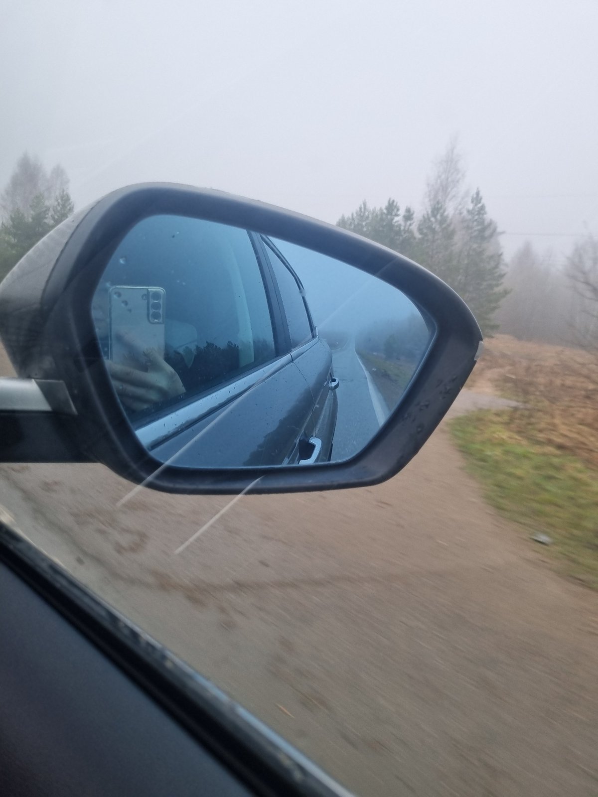 Driver caught using smartphone in foggy conditions in Chaikovsky