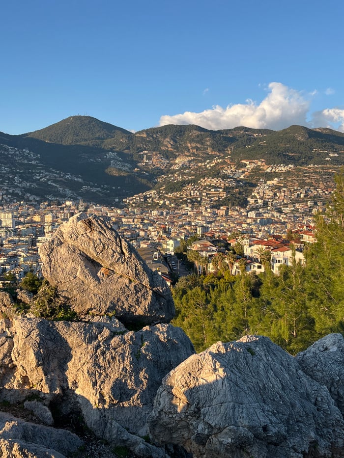 Sunset viewing session captured from Alanya Peninsula overlooks