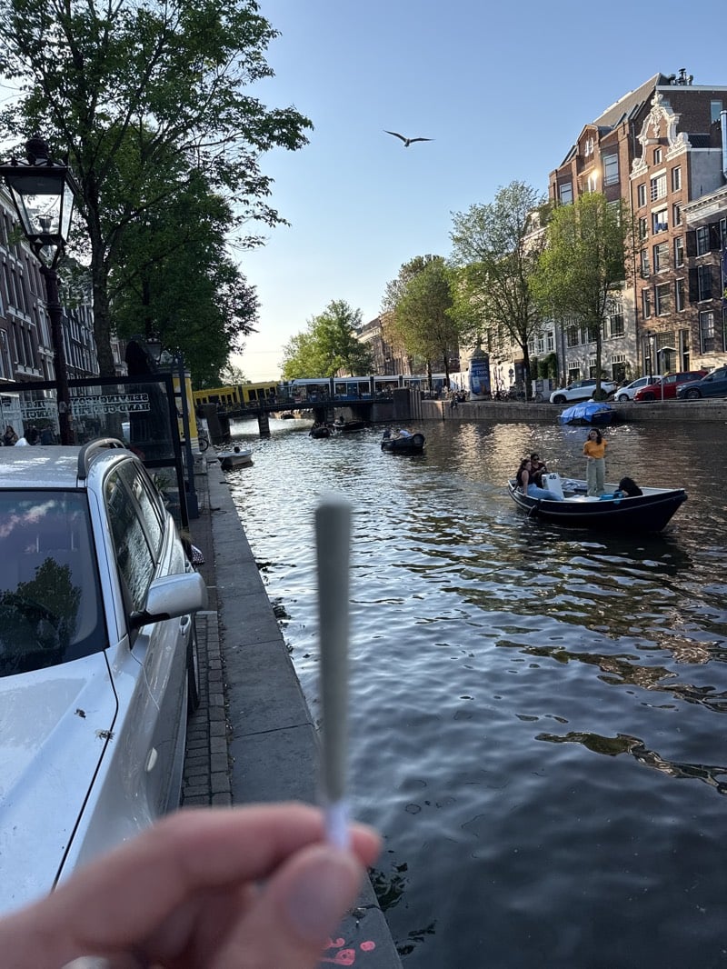 Evening stroll through Amsterdam streets and canals documented