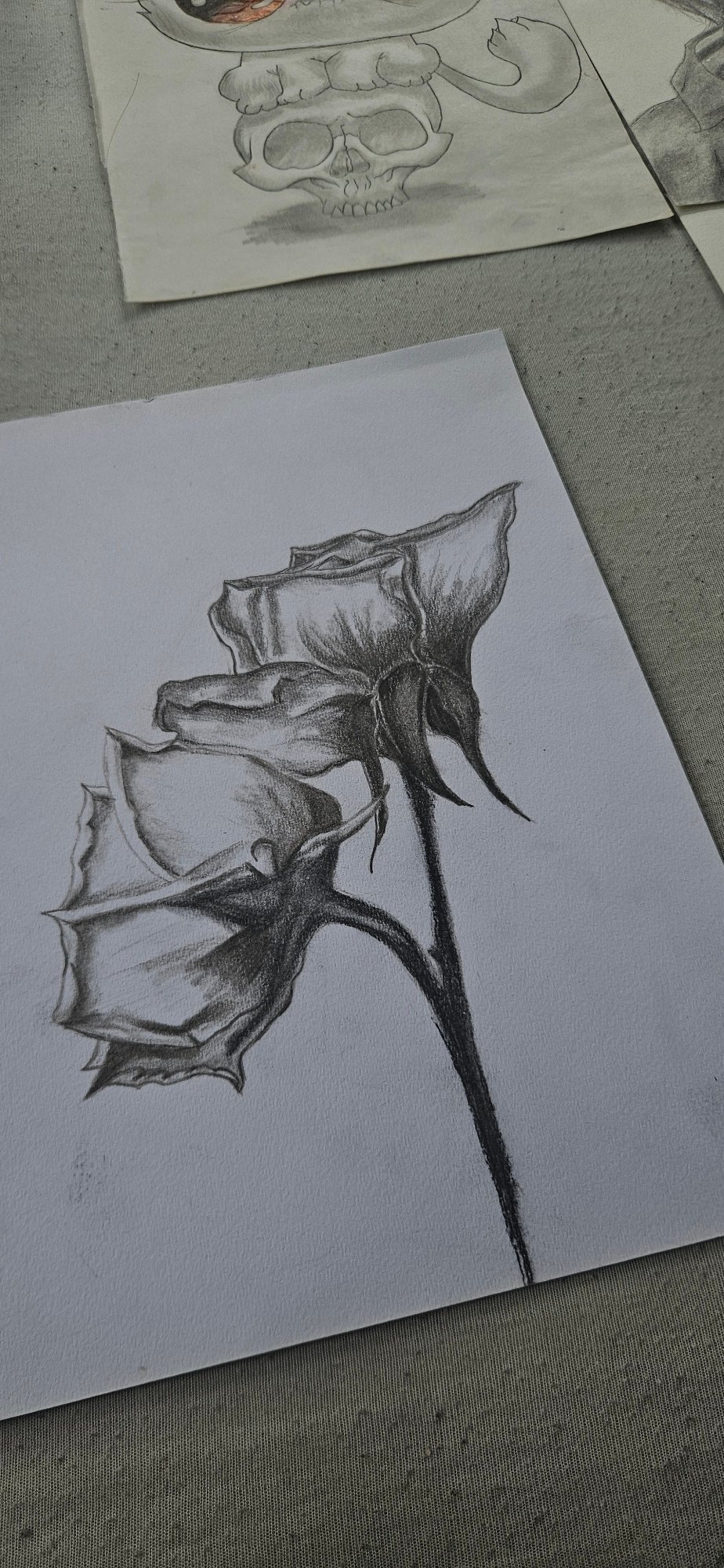 Artist creates skull-themed drawings in Kostenets, Bulgaria morning session