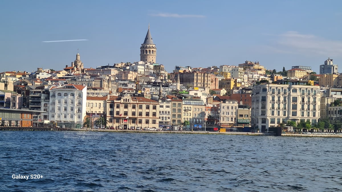 Bosphorus morning: ferries, cruise ships, and Istanbul's skyline