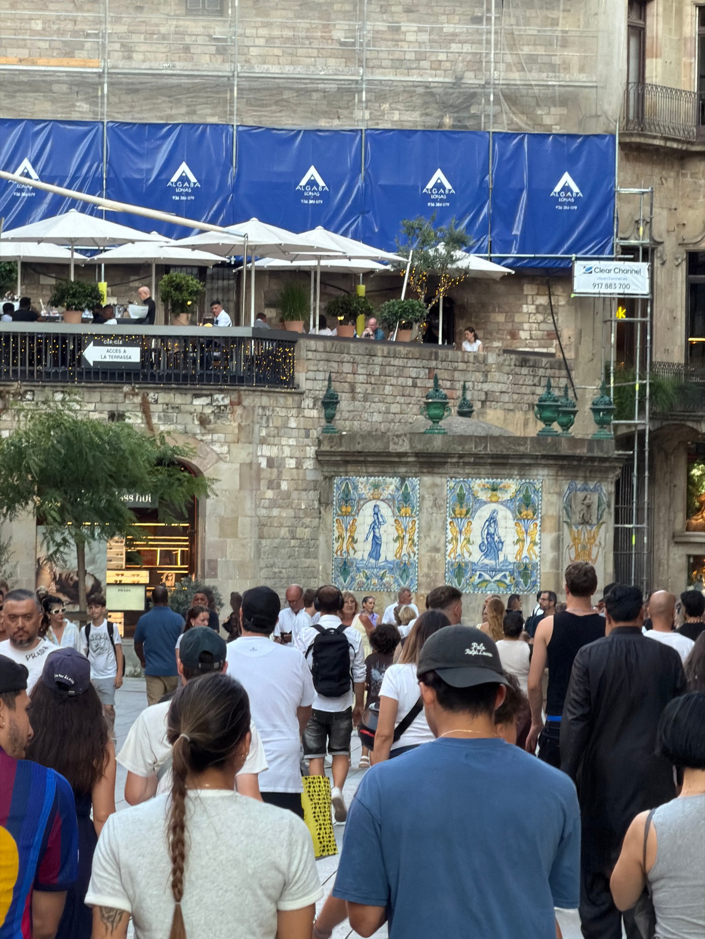 Street life, murals, and old lanes in central Barcelona