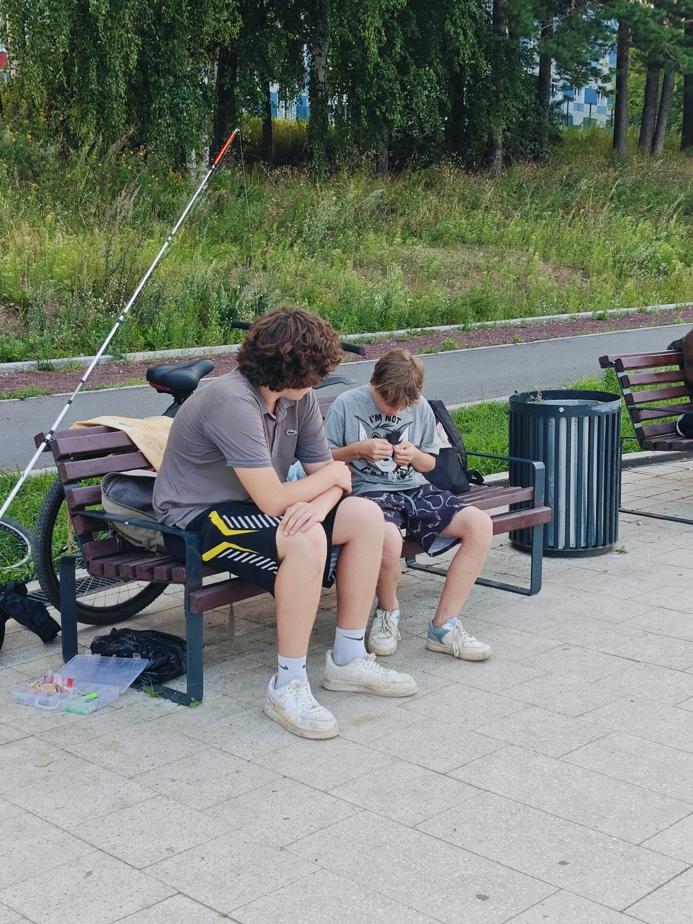 Afternoon on the Kama River promenade in Chaikovsky