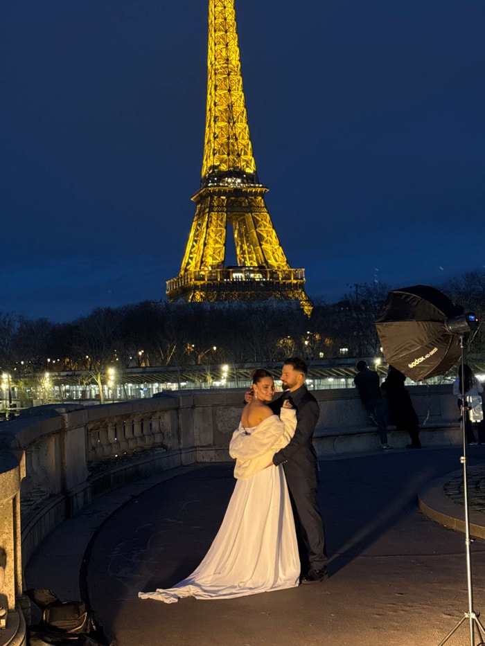 Parisian Dreams: A Twilight Wedding Beneath the Eiffel Tower
