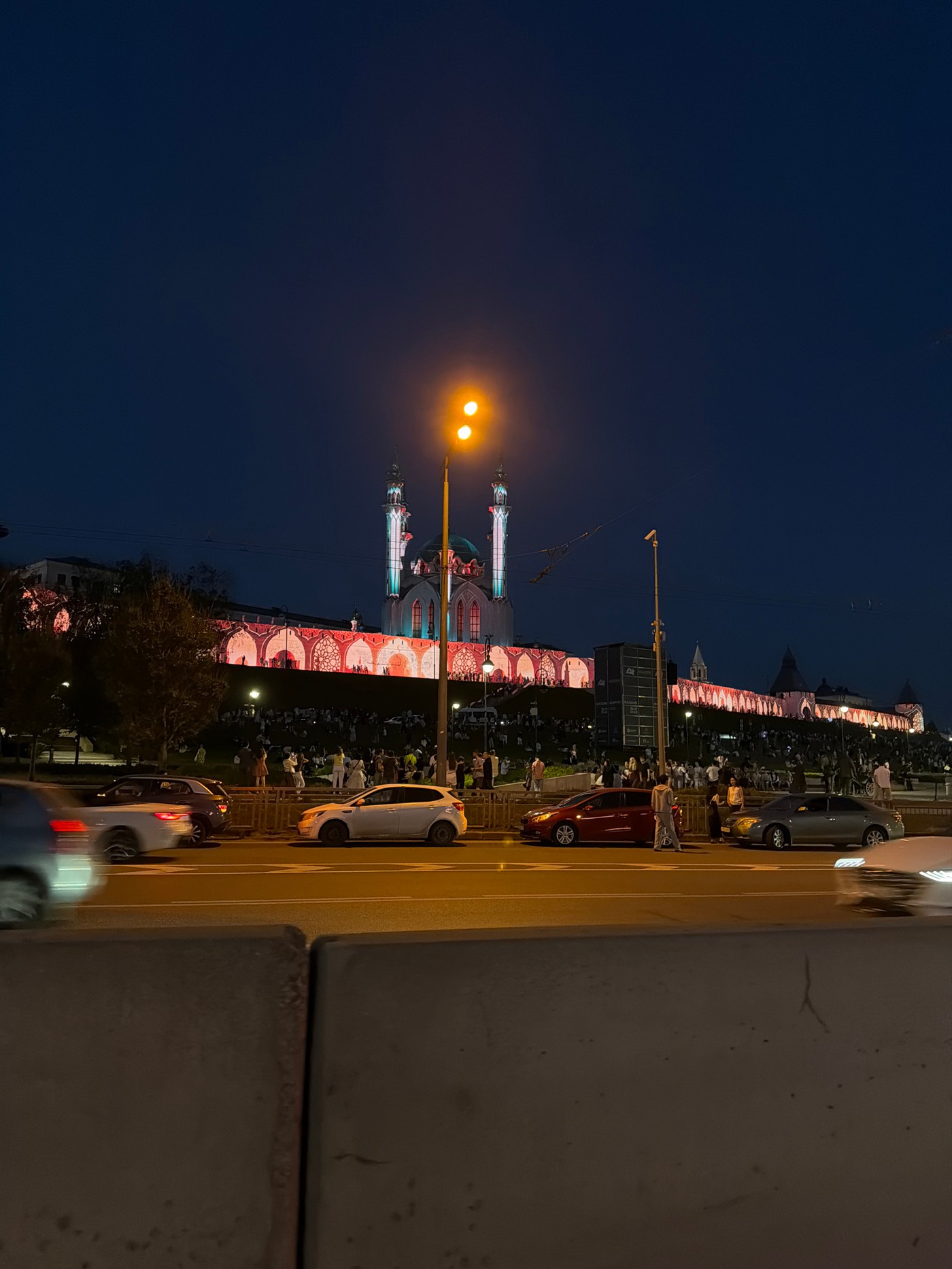 Kazan's Crown Jewel: Kul Sharif Mosque Illuminated at Night