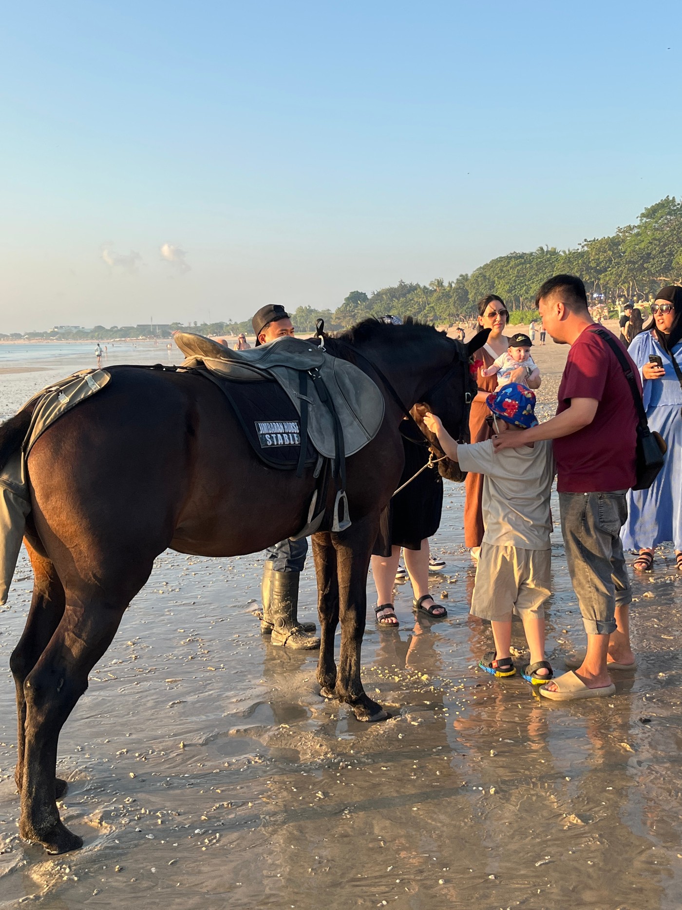 Sunset horse rides on Kuta Selatan beach, Bali