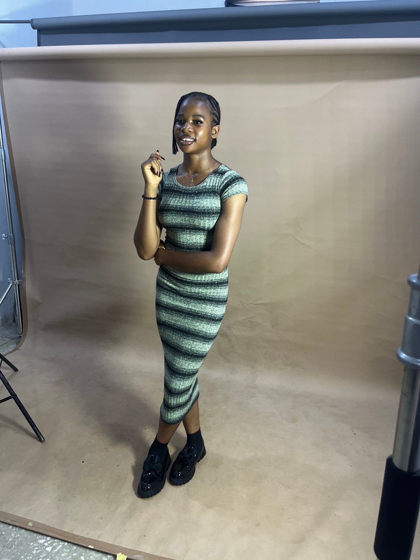 Studio portrait session underway in Gura Top, Nigeria