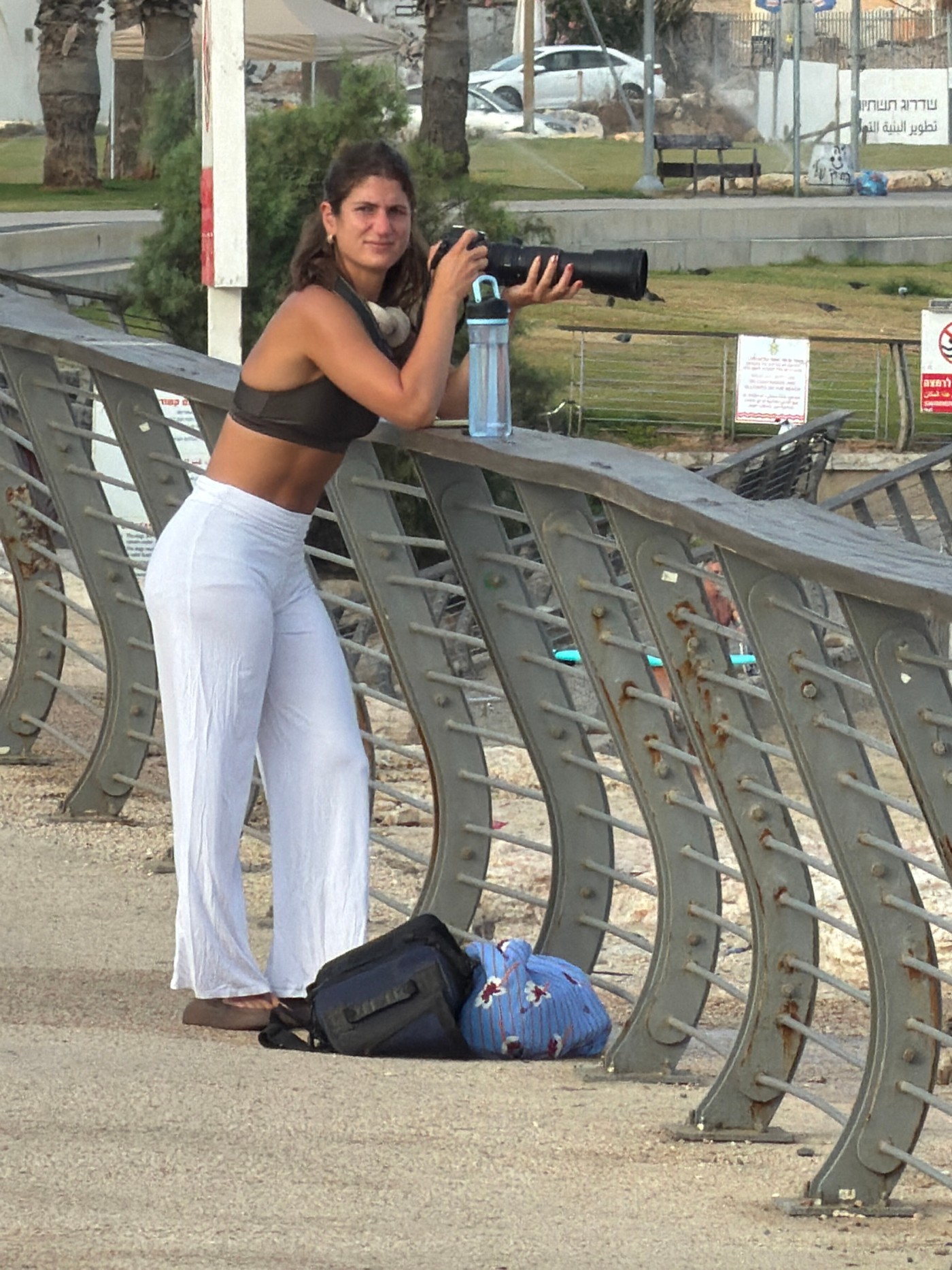 Tel Aviv promenade: photography and beach activity at sunrise