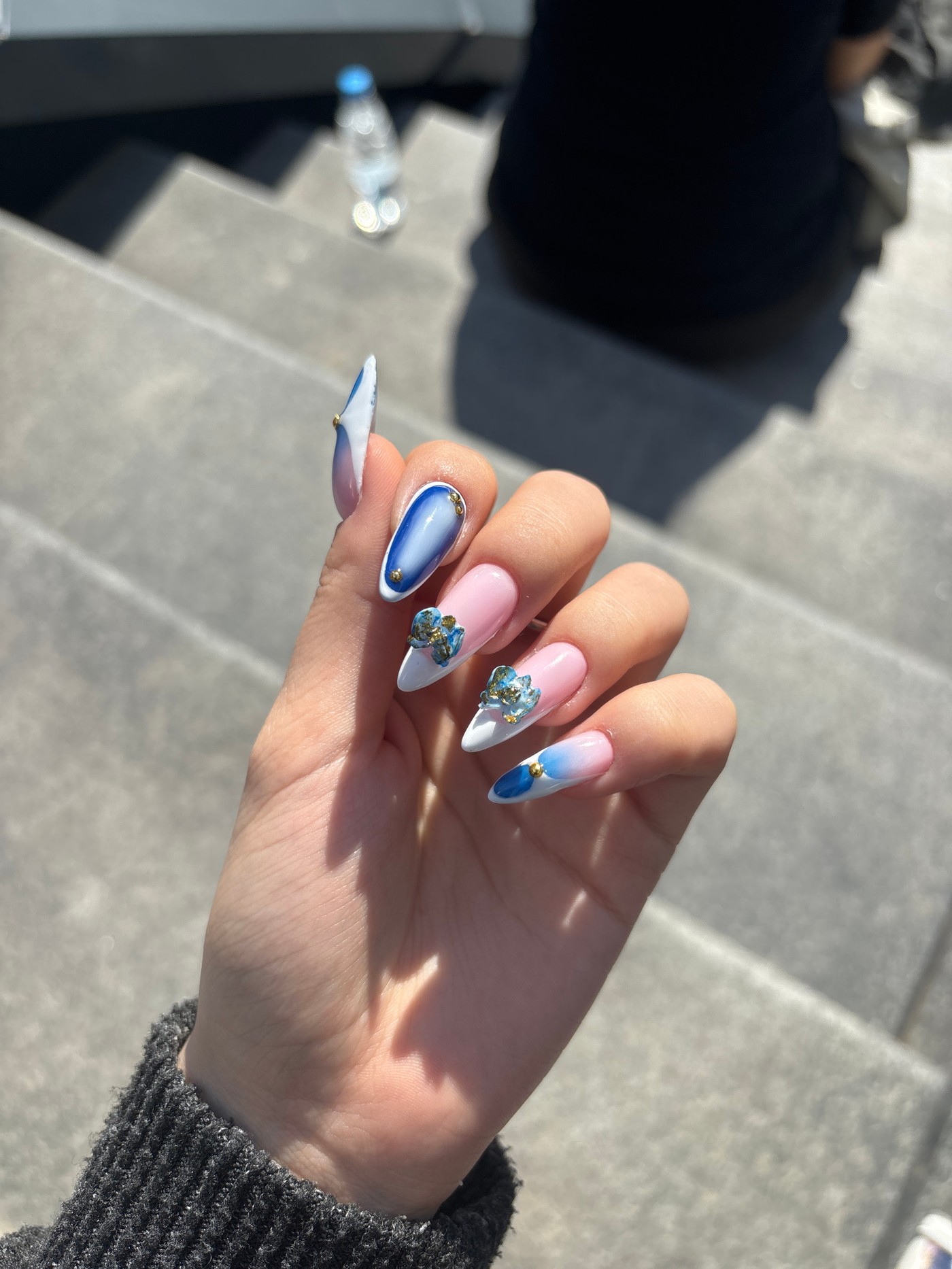 Decorated nail art displayed in Sofia, Bulgaria