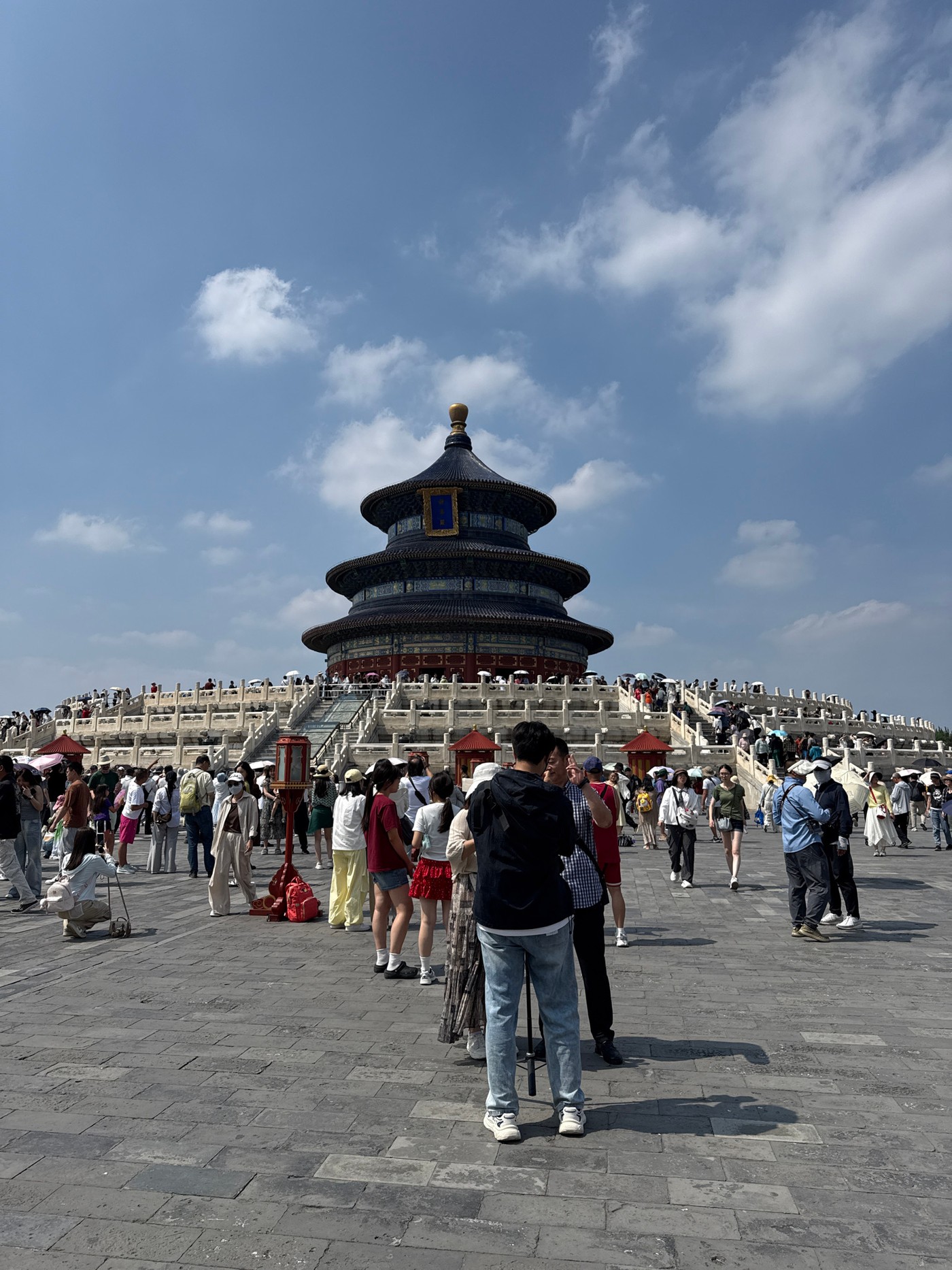 Tourist crowds explore Temple of Heaven complex in Beijing