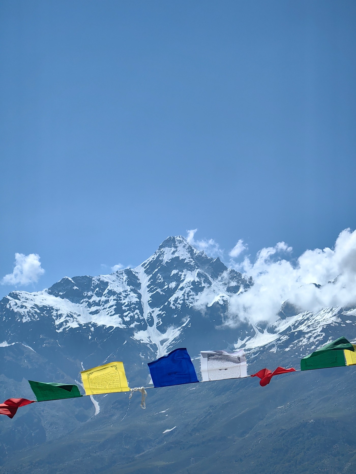 High Altitude Serenity: Prayer Flags and Peaks in Keylong