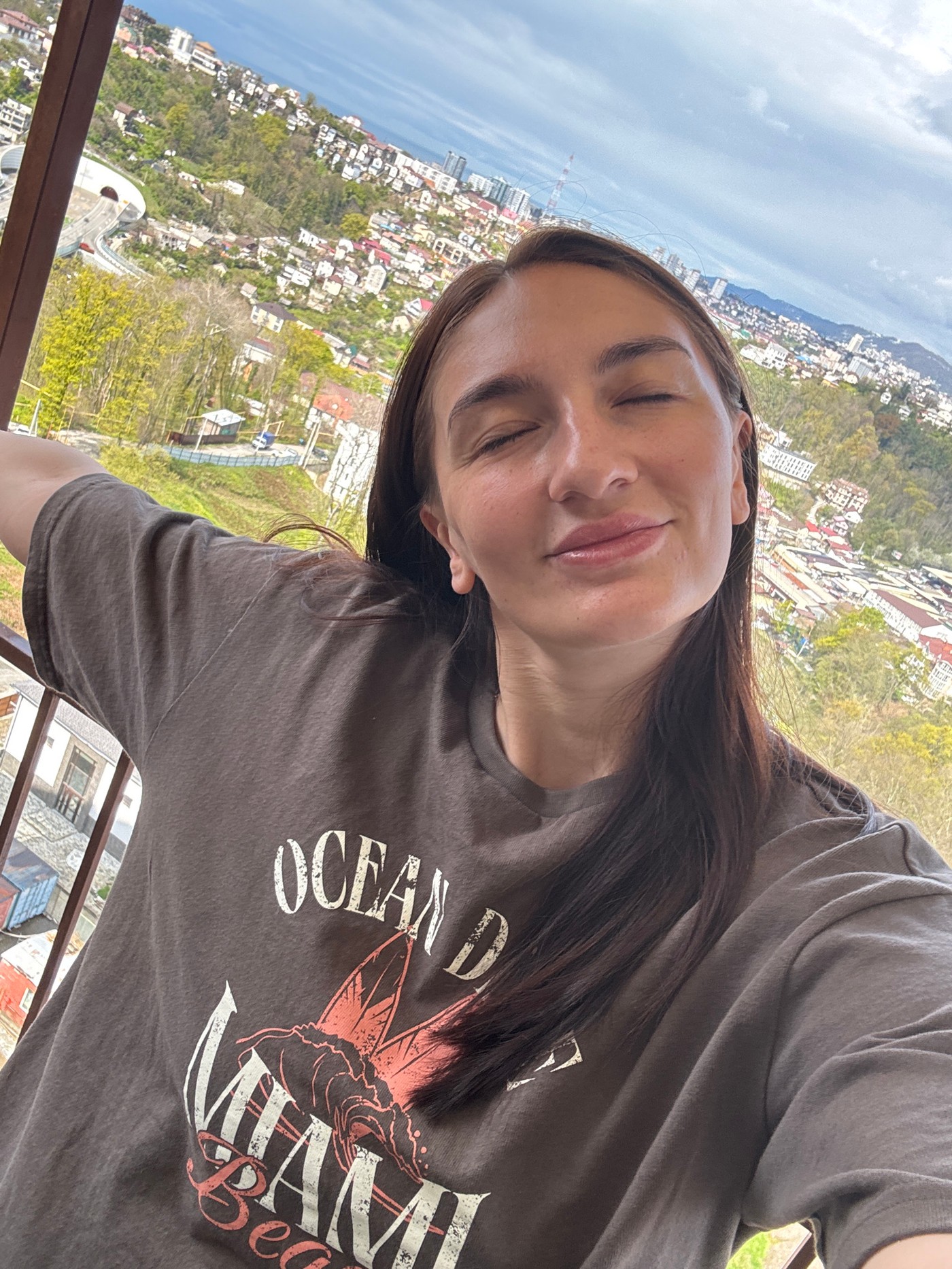 Woman documents morning moments with baby in Sochi apartment