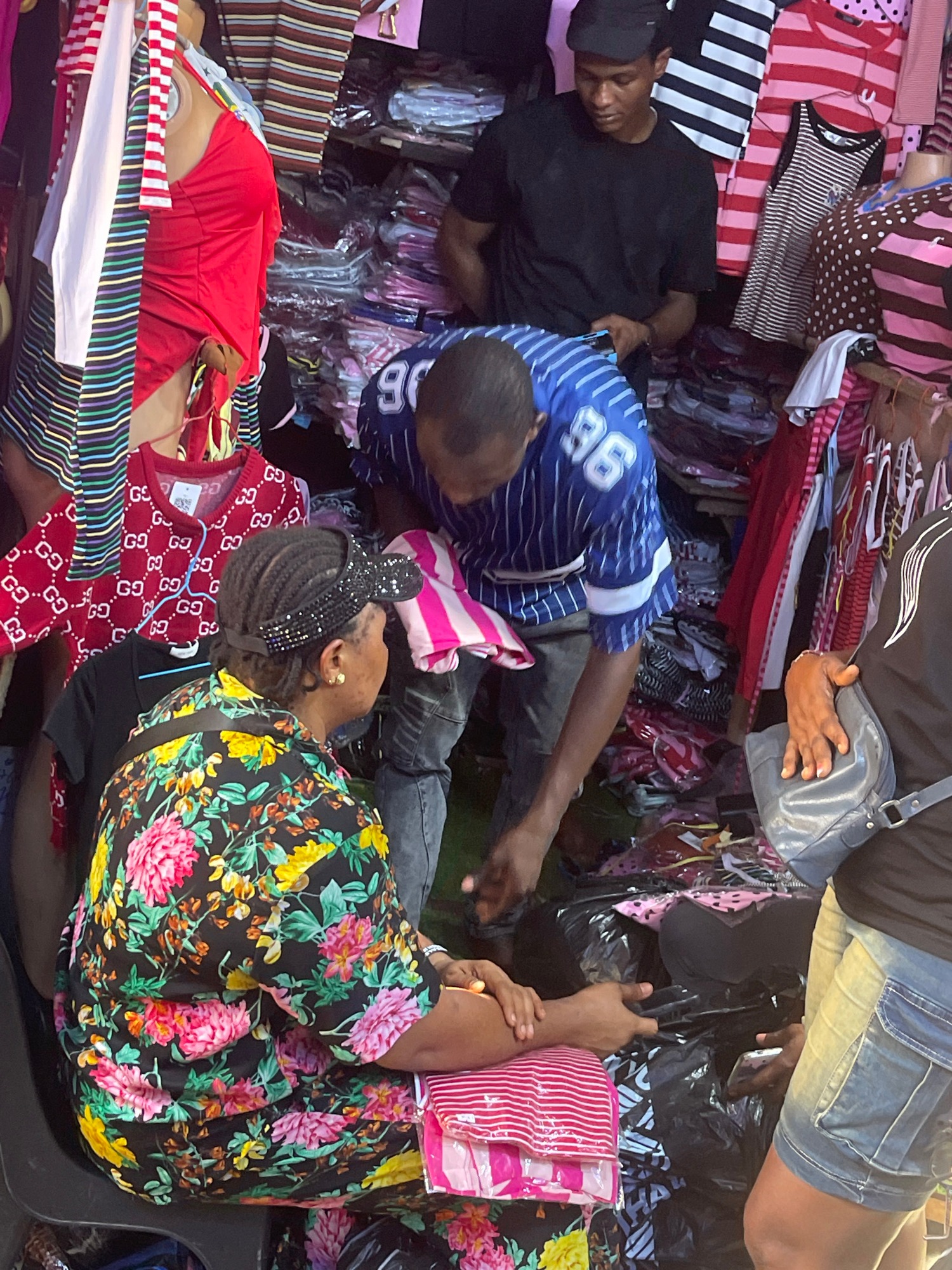 Busy outdoor marketplace draws shoppers and vendors Tuesday afternoon
