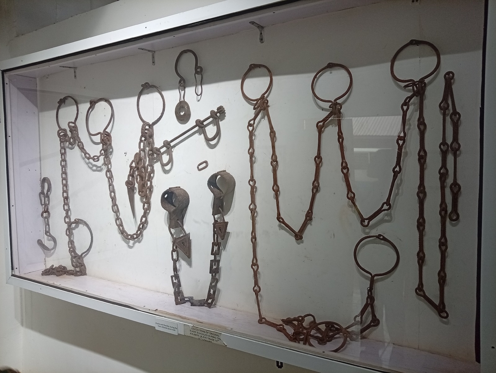 Historical slavery artifacts and artworks documented at museum location