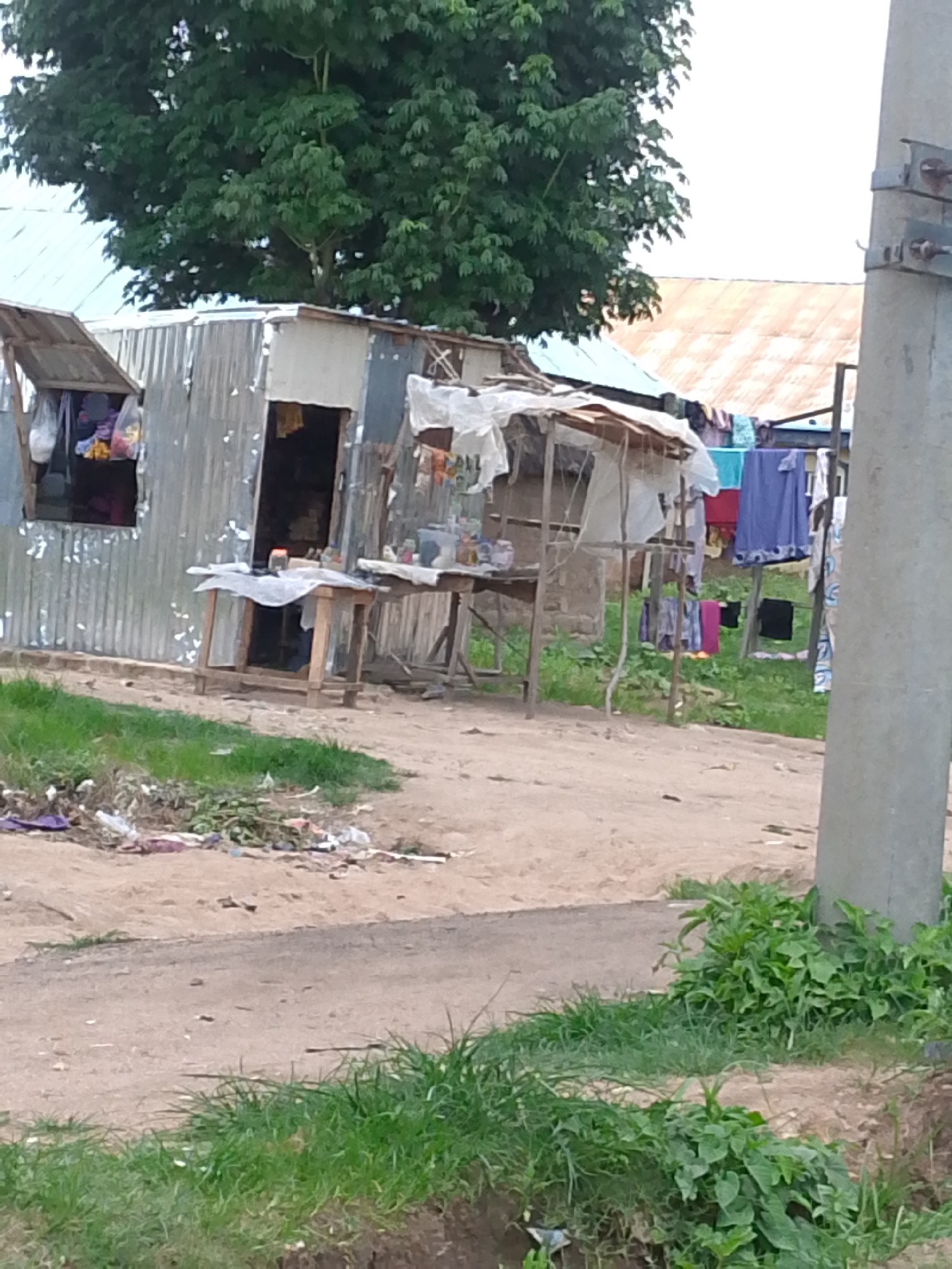 Everyday life around a rural African roadside settlement