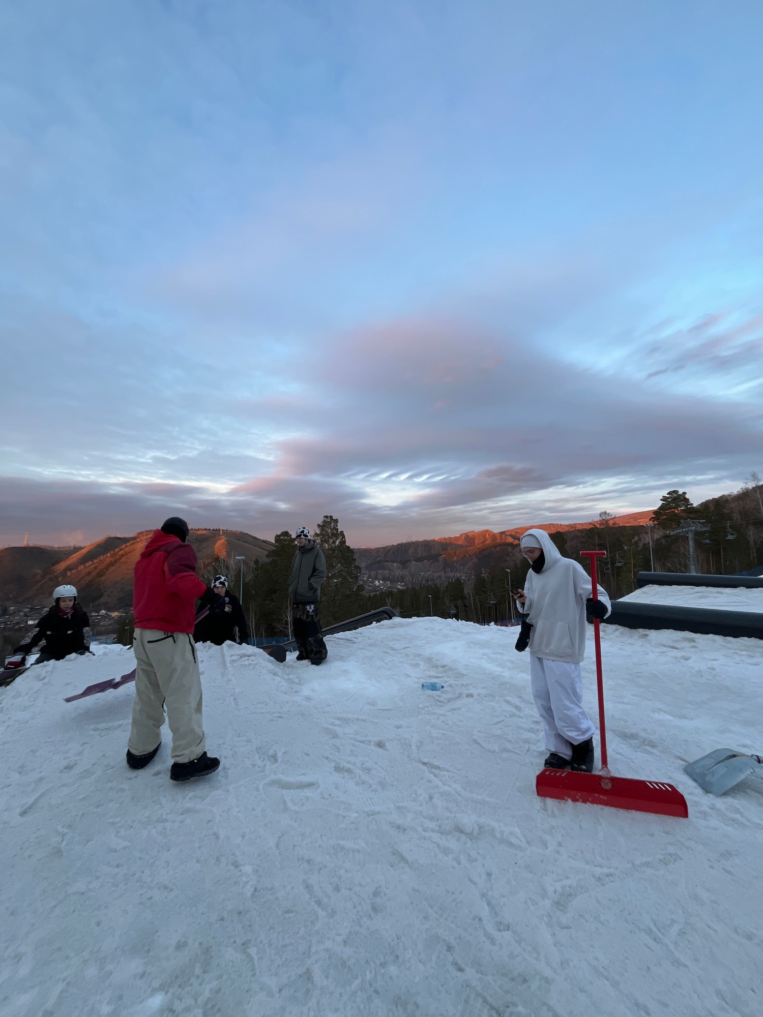 Alpine Dawn: Where Skiers Meet Mountain Majesty