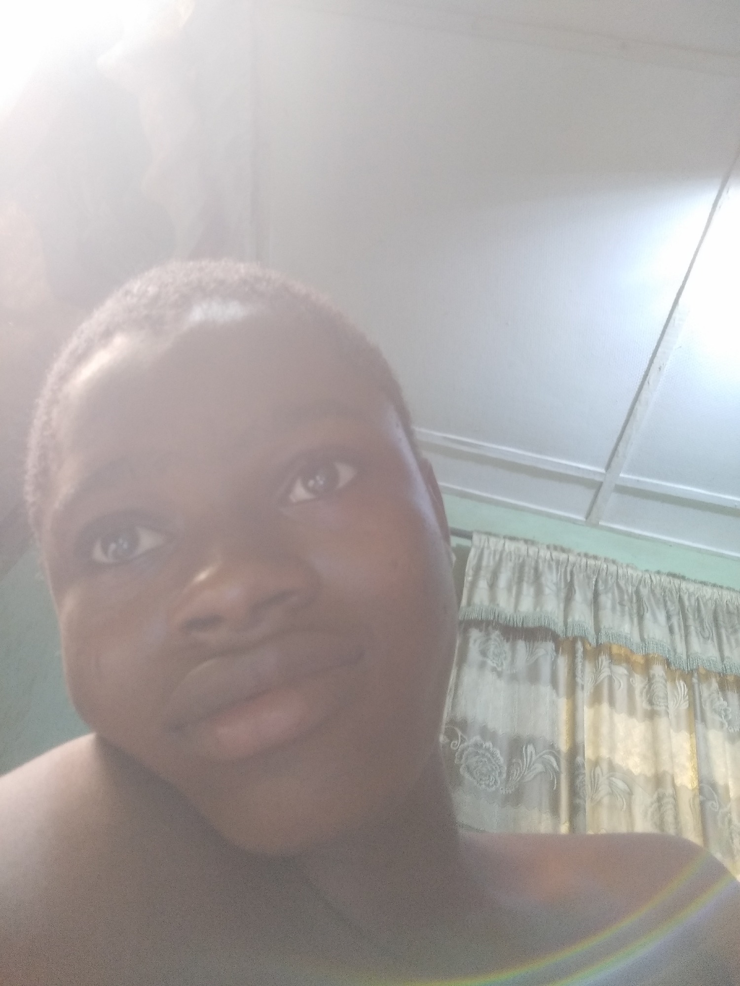 Person photographed indoors in multiple close-up shots