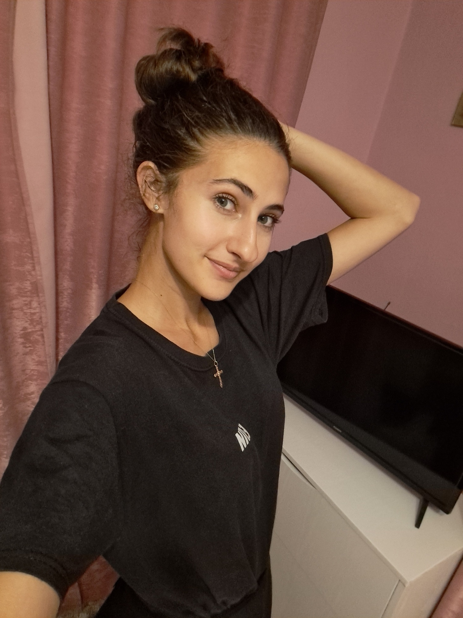 Casual indoor selfies and room details, same space