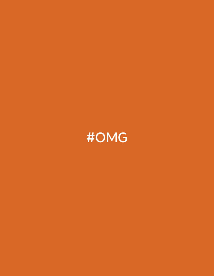 The image is a solid orange background with the text "#OMG" in white, centered horizontally and slightly above the vertical center. There is no information about Bishkek City, Kyrgyzstan in this image.
