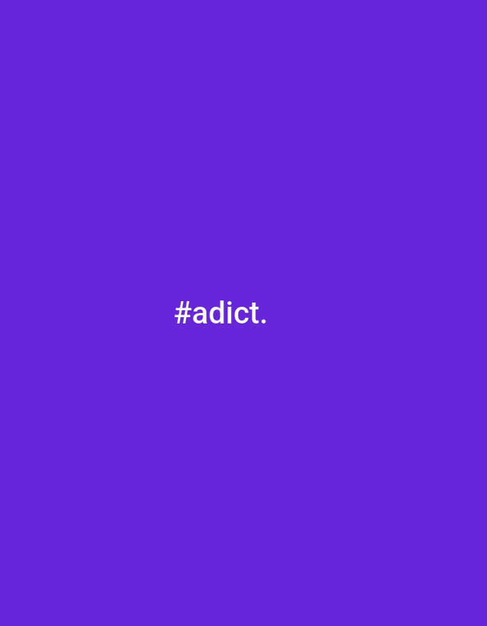 A solid purple background with the white hashtag "#adict." centered horizontally and vertically. No discernible elements relating to the city of Ialoveni, Moldova are present.