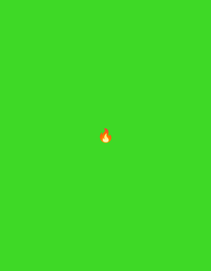 The image is a digital illustration featuring a single, small, cartoonish fire emoji centered against a bright green background. There is no discernible connection to the city of Mahilyow, Belarus, nor any other real-world location. The scene is devoid of people, specific objects beyond the emoji, actions, or interactions. The environment is purely abstract and digital.