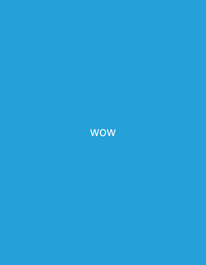 The image is a solid blue background with the word "wow" in white text centered horizontally and slightly above the center of the frame. There are no people, objects, or environmental details other than the text and background. The image does not provide any information about a location in the city of Dnipro, Ukraine.