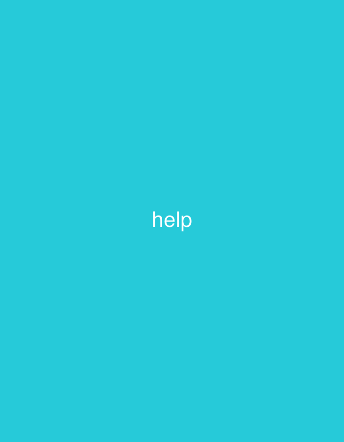 The image is a plain cyan background with the word "help" centered in white text. There is no information in the image that would indicate its location in Chanki, Russia.