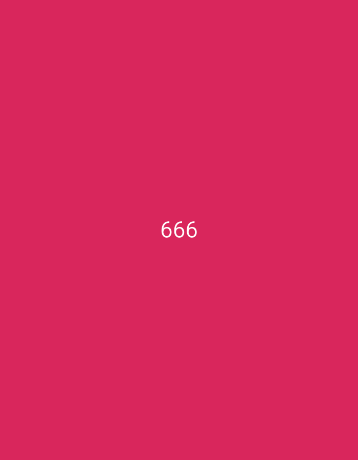 The image is a solid pink background with the number "666" centered in white text.