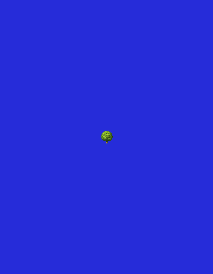 A single green artichoke emoji is centered on a royal blue background. There are no other objects or subjects visible in the image. The scene does not depict any specific location in the city of Mahilyow, Belarus, or any other geographical area.