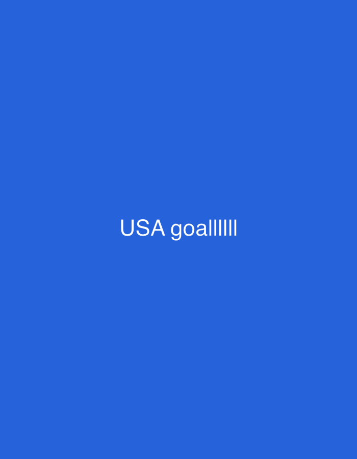 The image displays a solid royal blue background with white text centered in the upper half of the frame. The text reads "USA goalllll". There are no people, objects, or environmental details visible in the image. The location in the city of Lobosh, Bulgaria cannot be determined from this image.