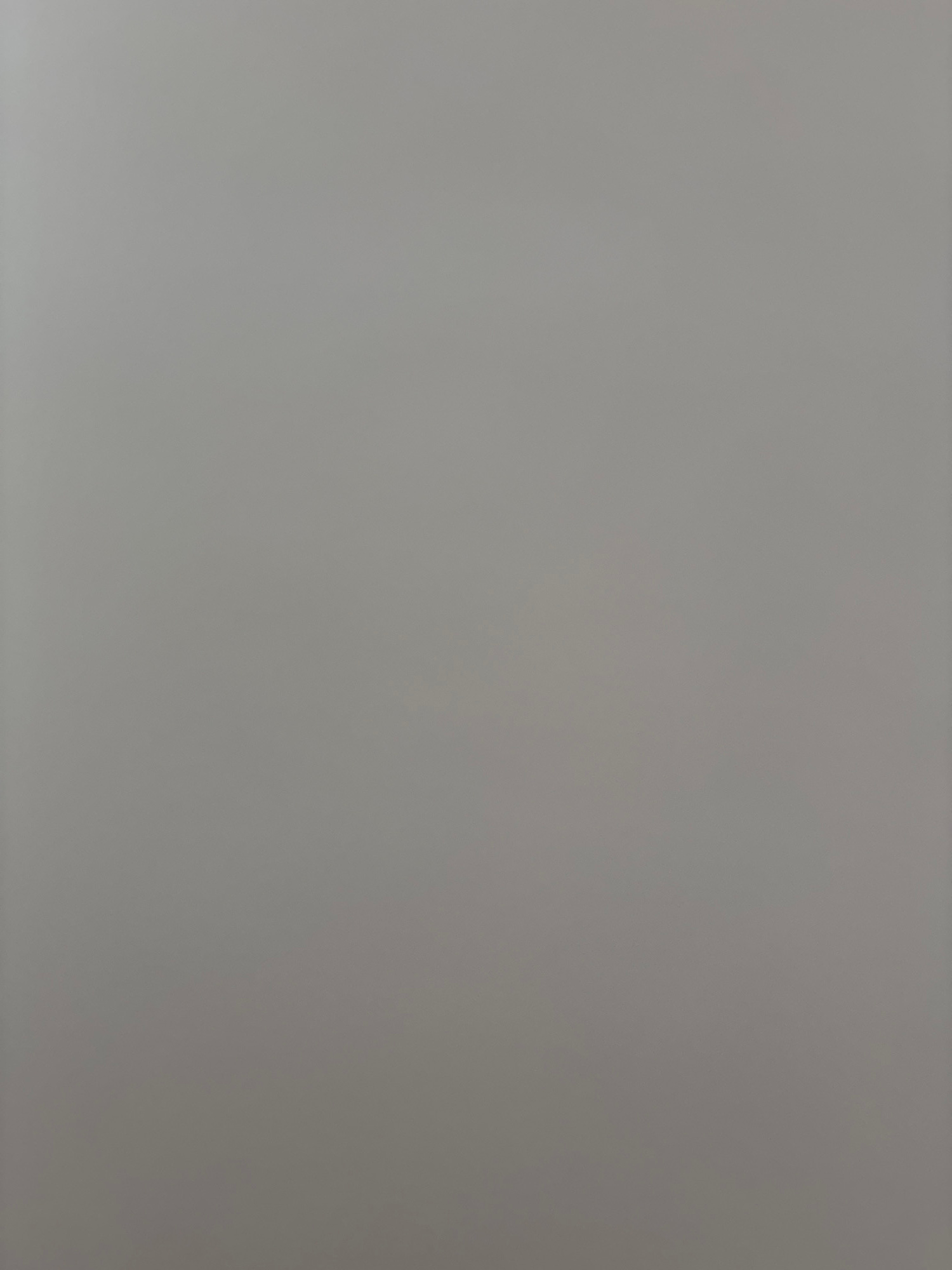 The image is a solid, light grey background with a subtle texture. There are no discernible objects, people, or actions present in the image. The lighting is even, suggesting it might be a photograph of a wall, fabric, or a plain surface.