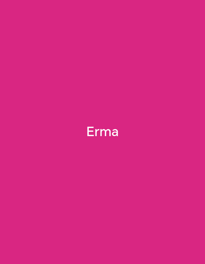 The image is a solid magenta background with the white text "Erma" centered horizontally and vertically. There are no people, objects, or environmental details visible. The location of Bishkek City, Kyrgyzstan is not discernible from the image.