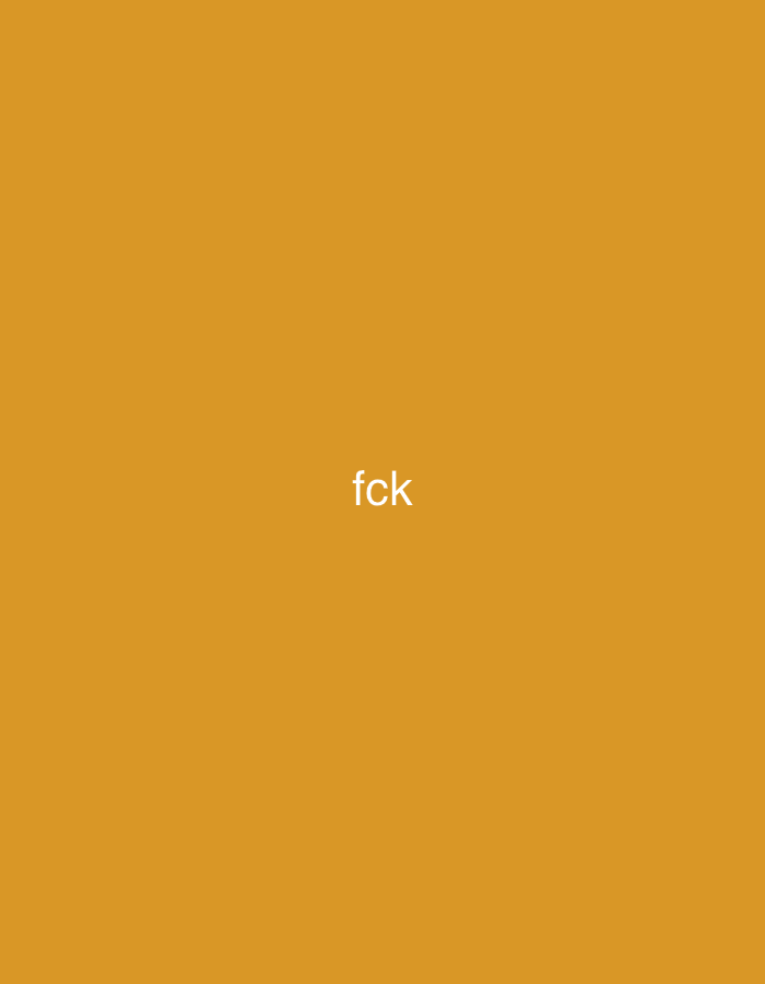 The image is a plain, solid orange background with the word "fck" written in white text in the center. There are no people, objects, or scenes depicted. The text is the only element present in the image. There are no discernible details about the time of day, weather, location, or emotions. The context of Mytishchi, Russia is not visible in the image.