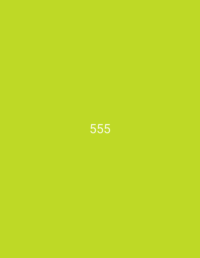 A white text that reads "555" is centered on a solid lime green background. The background is uniform and has no discernible features. There are no people, objects, or actions depicted in the image. The text is the sole subject of the image.