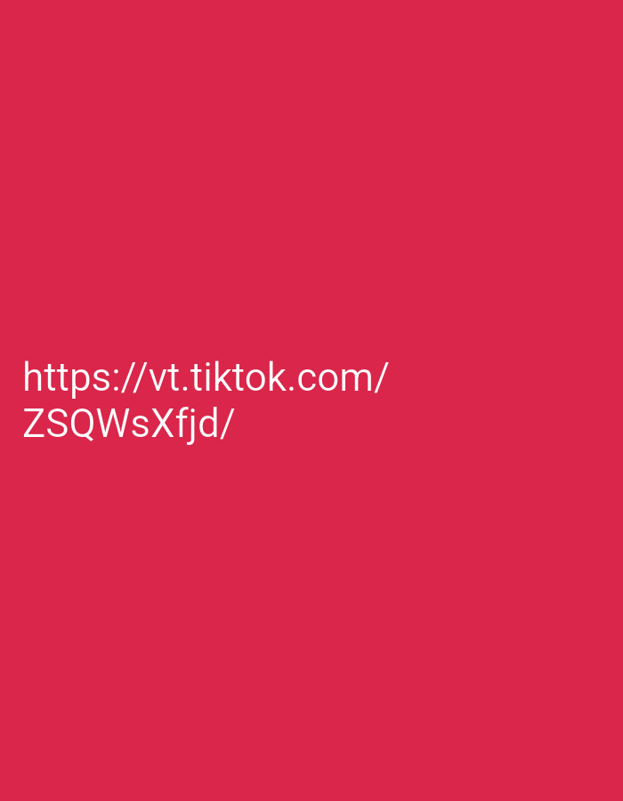 The image shows a pink background with white text. The text reads "https://vt.tiktok.com/ ZSQWsXfjd/". There is no information about the city of Jos, Nigeria in the image.