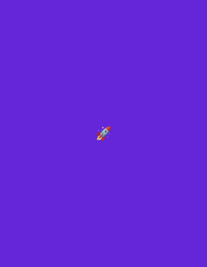 The image features a minimalist purple background with a small, stylized cartoon rocket ship in the center. The rocket is red and blue with yellow flames emanating from its base, and it appears to be ascending. The overall impression is simple and digital, lacking any discernible connection to a specific location in Mahilyow, Belarus, or any urban or environmental context. There are no people, objects, or actions that would suggest a real-world setting.