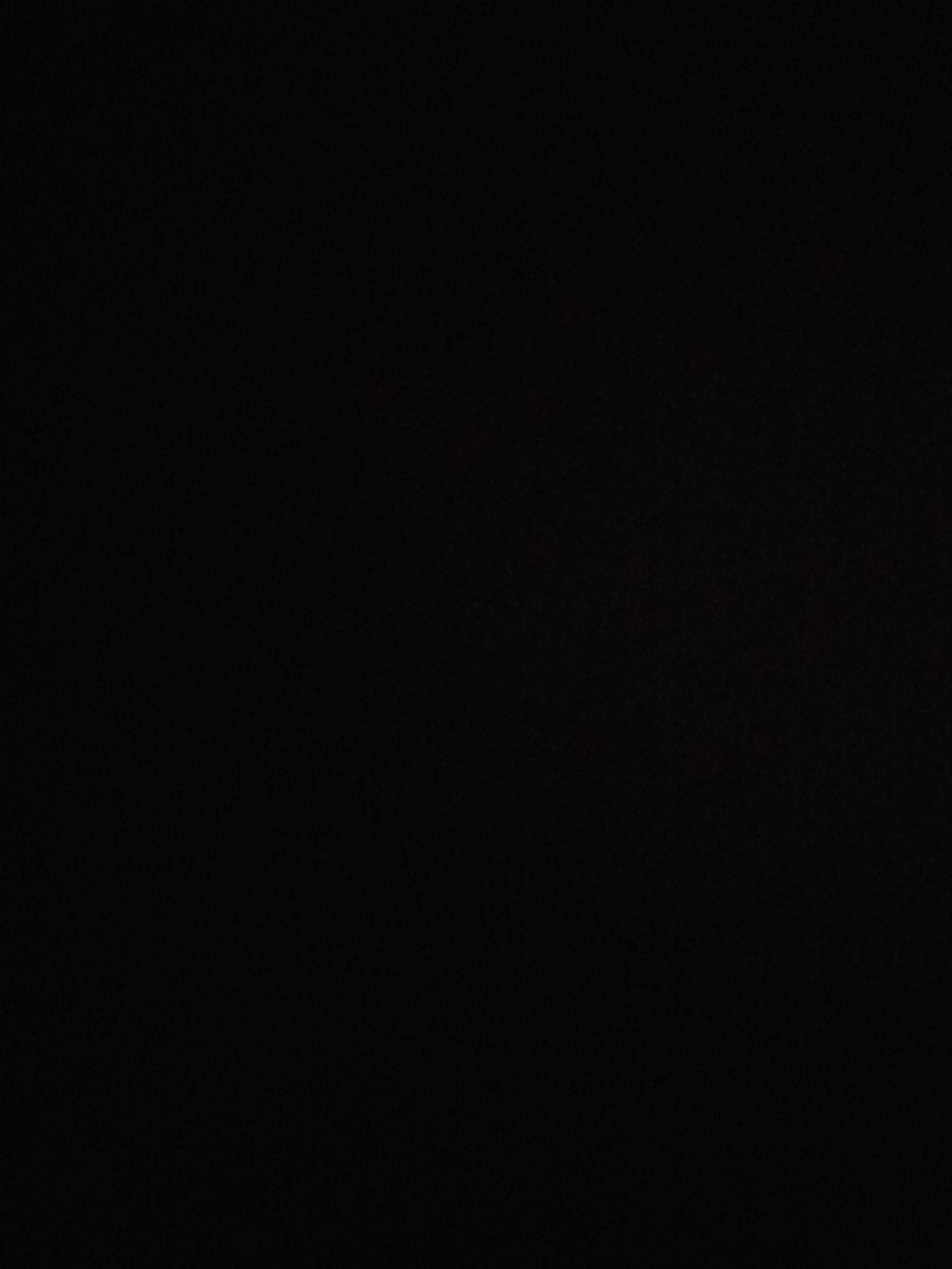 The image is entirely black, with no discernible subjects, objects, or environmental details visible. It is impossible to determine the location, time, or any other specific information from this image.