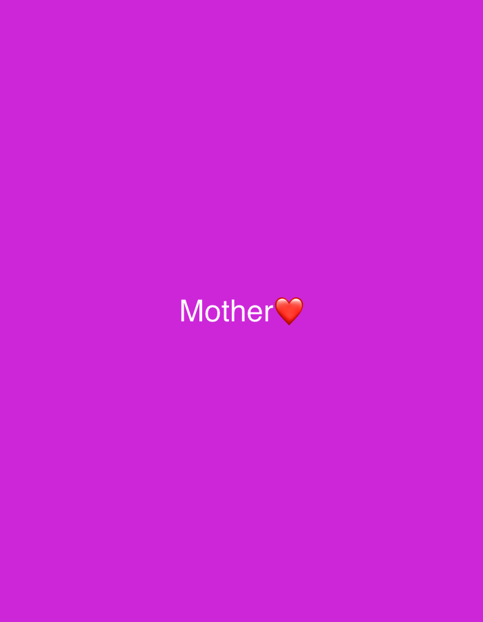 The image is a digitally created graphic with a solid bright purple background. In the center of the image, the word "Mother" is written in white text, followed by a red heart emoji. The image does not depict any real-world location, people, or objects, and therefore cannot be associated with Moscow, Russia.