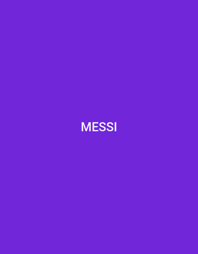 This is a media file that displays the word "MESSI" in white, sans-serif text centered on a solid, vibrant purple background. The image is a simple graphic with no discernible subjects, objects, scene, or setting beyond the text and its background. There is no activity or event taking place. Notable details such as time of day, weather, location cues, or emotions are absent. The only visible text is "MESSI." The provided location context of Novi Iskar, Bulgaria, does not offer any visual cues within the image itself.