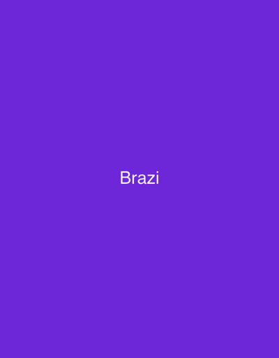 The image displays a solid, uniform purple background. Centered horizontally and vertically on this background is the word "Brazi" rendered in white, sans-serif text. There are no people, specific objects beyond the text, actions, or interactions depicted. The environment is an abstract color field, offering no visual cues or contextual information to indicate a specific geographic location, such as the city of Casablanca, Morocco.