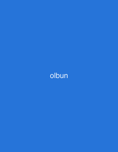 The image is a solid blue background with the word "olbun" written in white text in the center. There is no discernible city or location, and no people or objects are present.