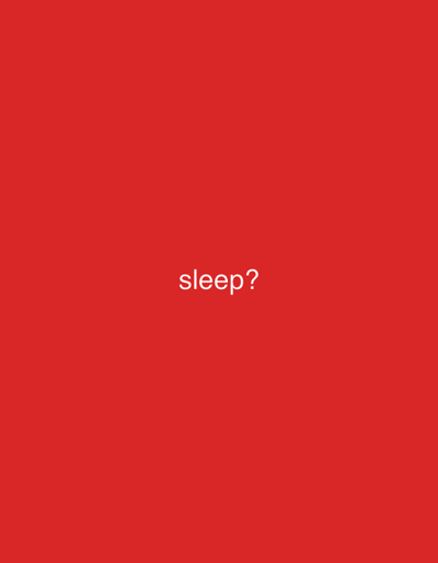 The image is a simple, minimalist graphic with a solid red background. In the center of the frame, in a small font, the word "sleep?" is written in white. The question mark suggests a query or a consideration of sleep. There are no other objects, people, or environmental details present in the image. The location in Lhokseumawe, Indonesia, is irrelevant to the visual content of the image.