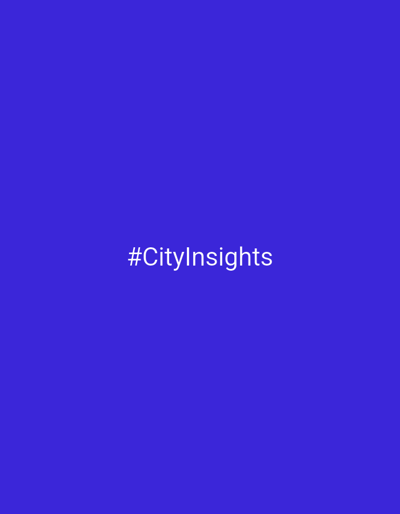 The image depicts a digital graphic on a solid royal blue background, centered with the white text "#CityInsights". No other subjects, objects, people, or actions are present within the graphic. This image is presented in the context of the city of Ura Nta Umuarandu, Nigeria.
